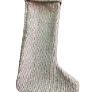 Gray Knit Christmas Stocking